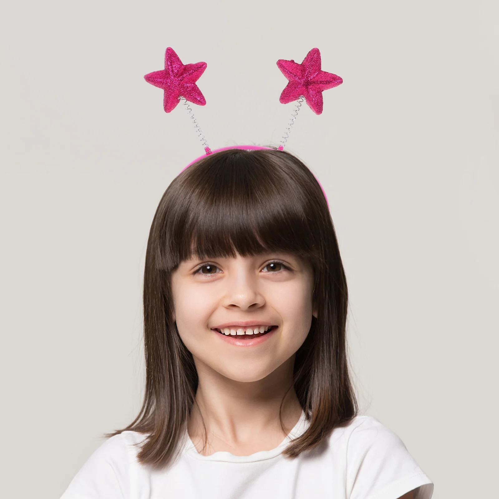 6 個のスターヘアアクセサリーキラキラヘッドバンドキラキラ五芒星の帽子パーティーの記念品子供のための独立記念日