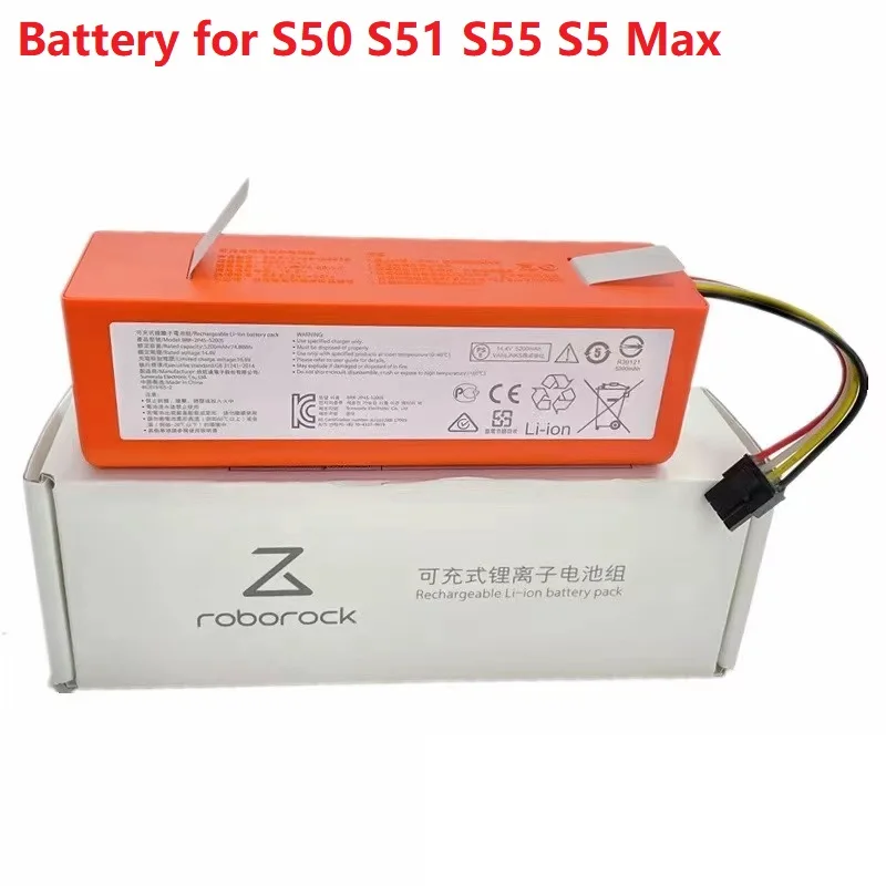 

5200mAh Original For Roborock Li-ion Battery Replacement for S50 S51 S55 S5 Max S6 Pure S7 E4 E5 E6 Robot Vacuum Cleaner