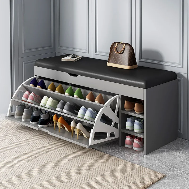 

shoe rack, multi-layer household door small narrow shoe changing stool, tipping bucket shoe cabinet