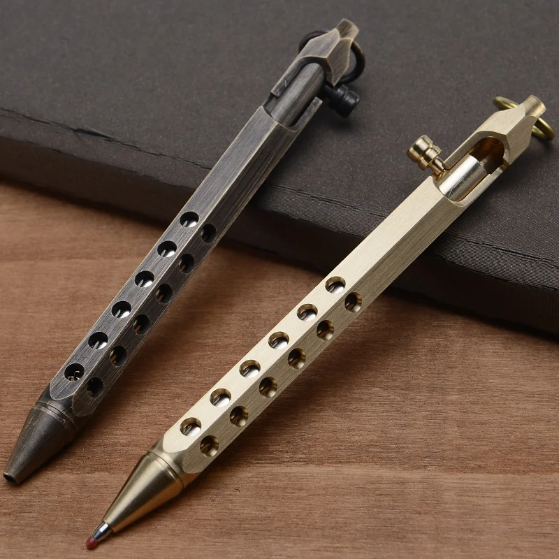 Tactical Pen Self Defense Pen Tool Multipurpose Brass Anti-skid Portable Tactical Pen With pen refill