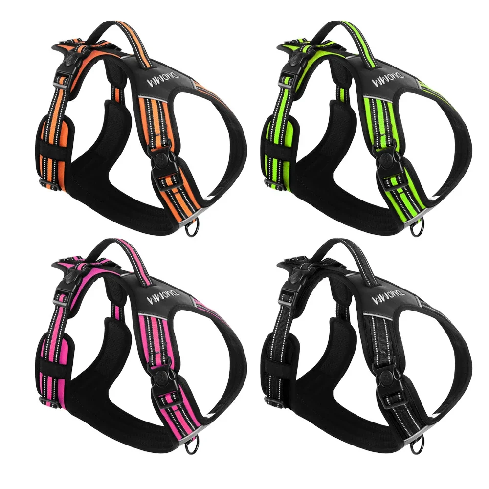 Large Dog Explosionproof Tactical Harness Vest Durable Pet Chest Strap Reflective Dog Harnesses Pet Training Walking Accessories