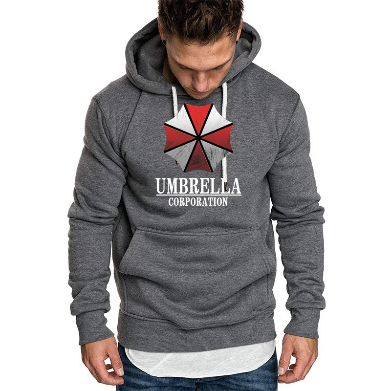 

Men's Hoodie Umbrella Corporation Print Unisex Hooded Fleece Sweatshirt Cotton Pullover Outwear Casual High Quality Streetwear