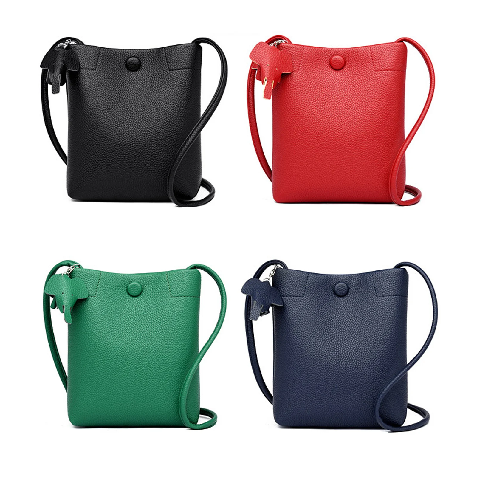 PU Leather Shoulder Bag for Women Simple Fashionable And Versatile Cross-Body Bag Large Capacity Portable Mobile Phone Bag