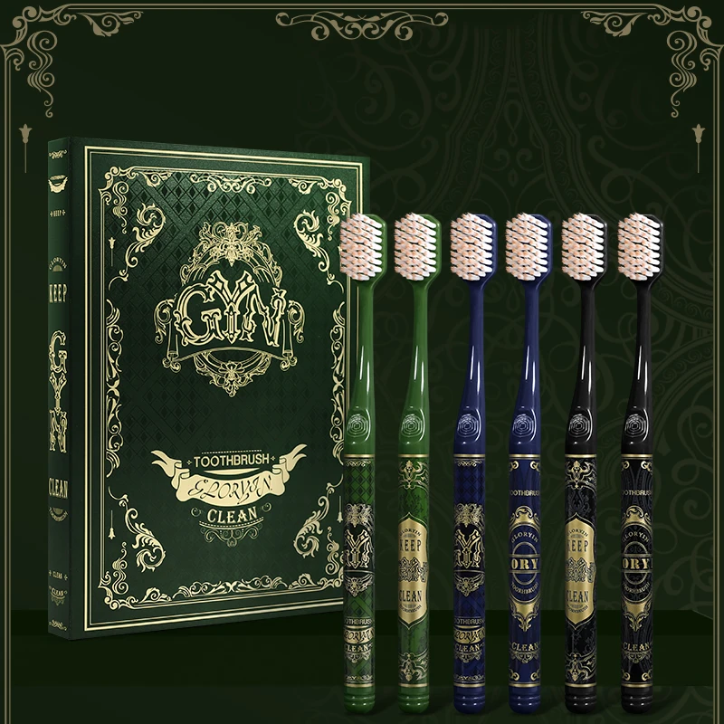 

6-pack adult high-end household toothbrush soft bristle gift box