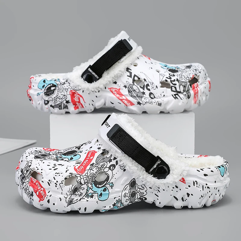 رجل أحذية الشتاء نعال تدفئة لينة داخلي النساء النعال الصنادل القابلة للإزالة الرجال عدم الانزلاق أفخم الفراء قباقيب حجم كبير 46 47 #3