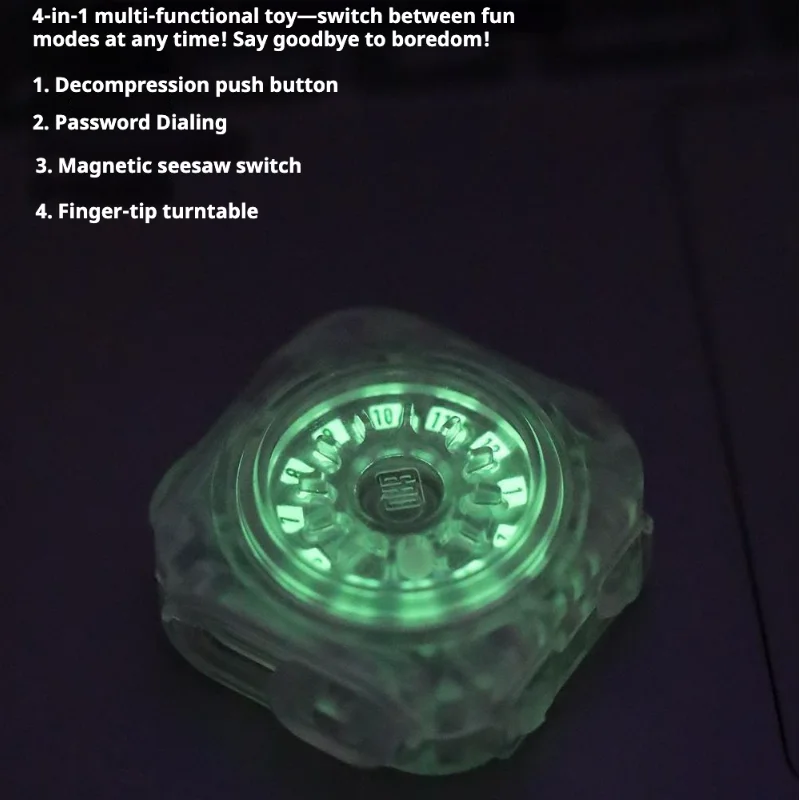 Gao Studio Master Edc Fidget Luminous Edition Toy Push Card Portable Composite Mechanical Turntable Decompression Artifact Toy