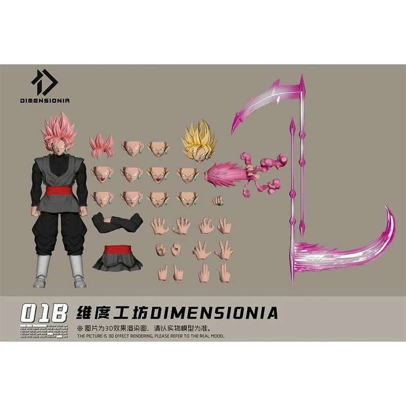 Dimensionia Dragon Ball Super Saiyan Rose Son Goku Black Zamasu Anime Action Figure Figurine Model Toys Gifts view 3