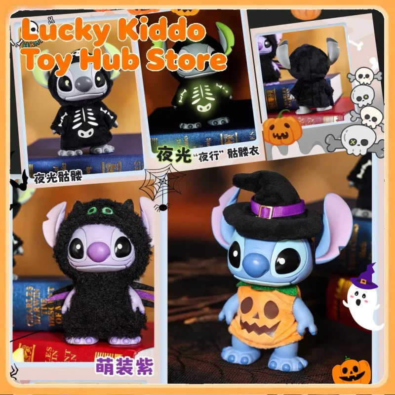 

Новый Хэллоуин Стич Непослушная Аниме Фигурка Тыква Волшебник Светящийся Скелет Фигурка Модель Кукла Декор Стола Орнамент Подарок