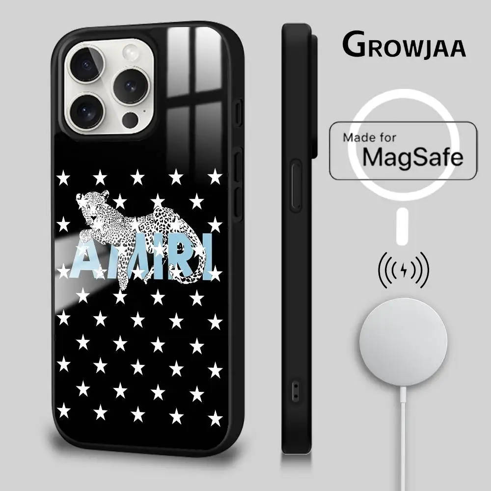 Fashion A-AMIRIS Phone Case For iPhone 17 16 15 14 13 12 11 Pro Max Plus Mini Magsafe Mirror Wireless Magnetic Funda
