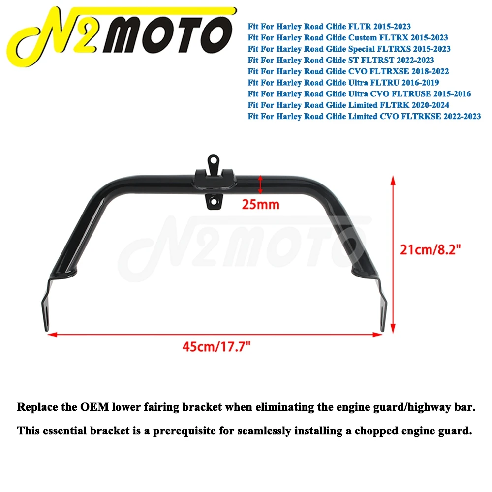 For Harley Road Glide ST Special Ultra Limited CVO Custom FLTRUSE 15+ Cowl Strut Holder Motorcycle Front Fairing Support Bracket