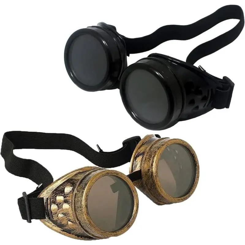 

Vintage Victorian Gothic Cosplay Rivet Steampunk Goggles Glasses Welding Punk Motorcycle Protective Glasses