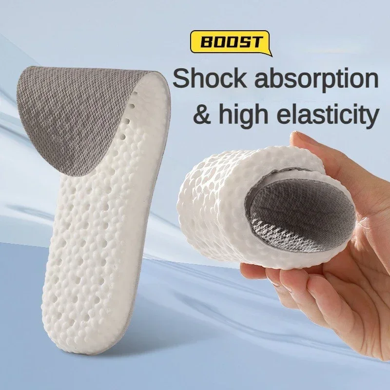 Large Size Sports Insoles EU47-48-49-50 for Adults Men Women PU High Elastic Shoe Pads Cushion Sweat Absorption