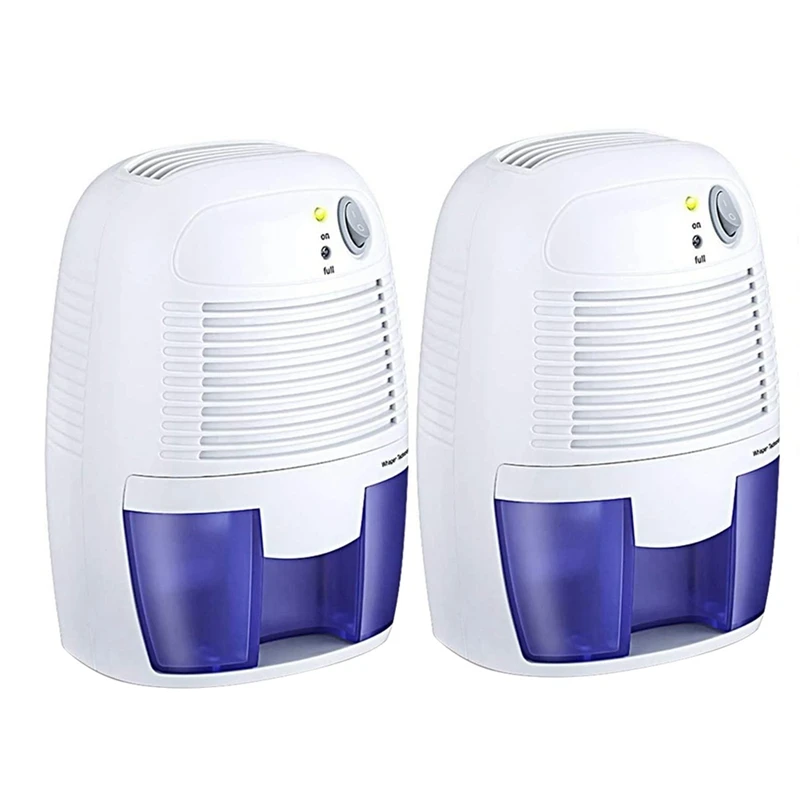 

2X Mini Dehumidifier USB Portable Air Dryer Electric Cooling With 500ML Water Tank For Home Bedroom Kitchen Office Car