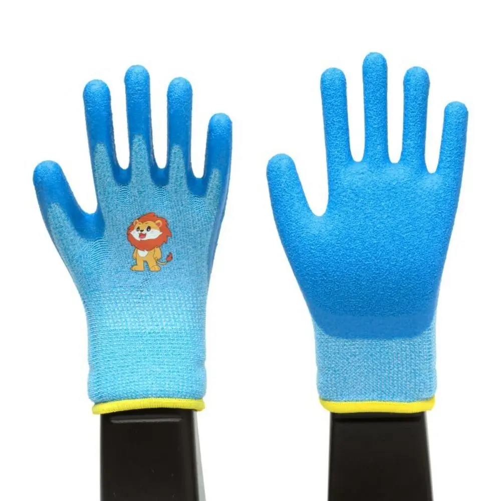 Tool Multi-purpose Kids Work Gloves Cartoon Animal Pink Blue Yellow Protective Mittens Safety Antiskid Gardening Glove Weeding