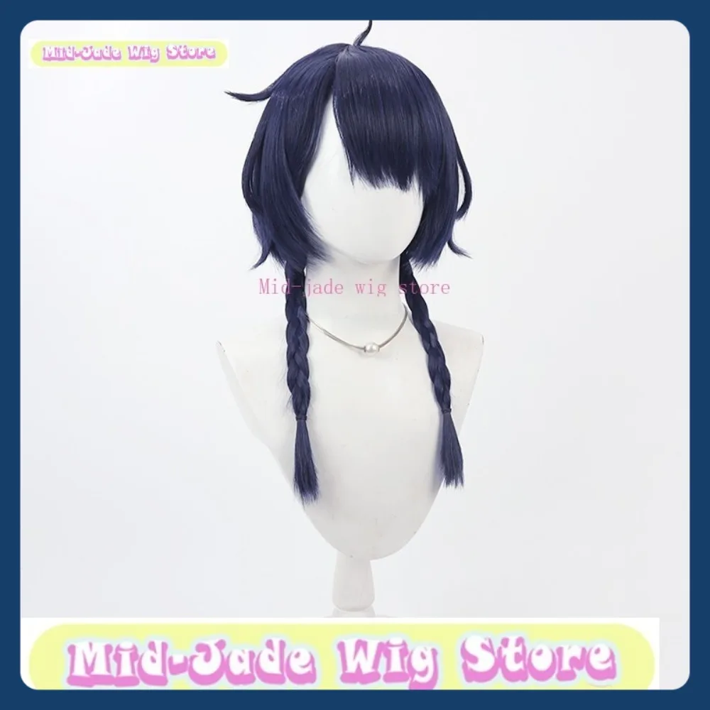 Tienda de pelucas de jade medio Genshin Impact Xiangling Lantern Rite, peluca de Cosplay, juego de Anime, juego de rol, pelo sintético, fiesta de Halloween