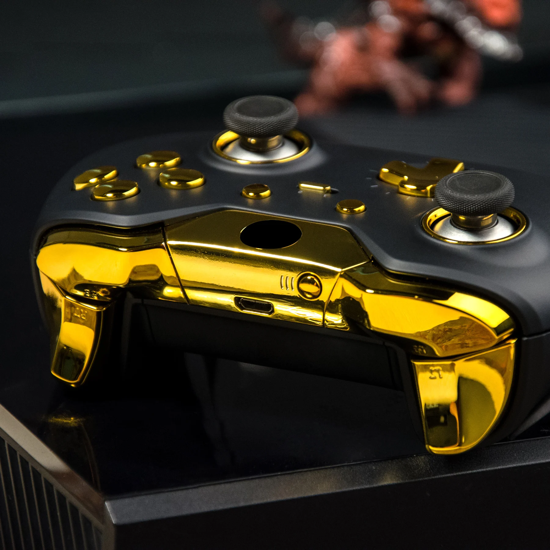 أزرار مخصصة للغاية الزناد ، من نوع Jack alite Xbox وحدة تحكم واحدة ، كروم ذهبي