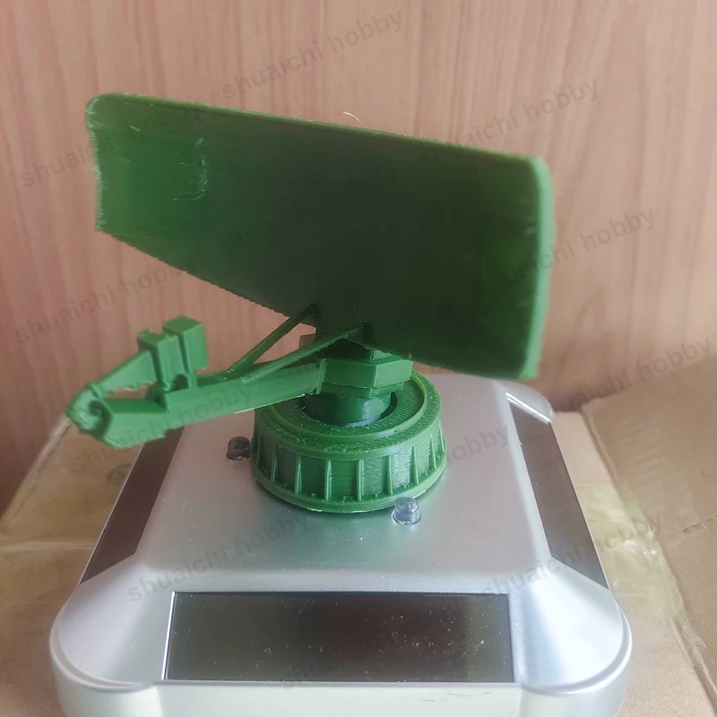 1PCS Solar Rotating Simulated Radar Model Ornament Plastic Desk Decoration DIY Diorama Accessory Auto Rotate Under Sunlight