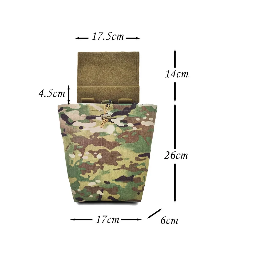 Outdoor Double Dump Pouch Recycling Bag Transfer Waist Belt Hanging Sundries bag