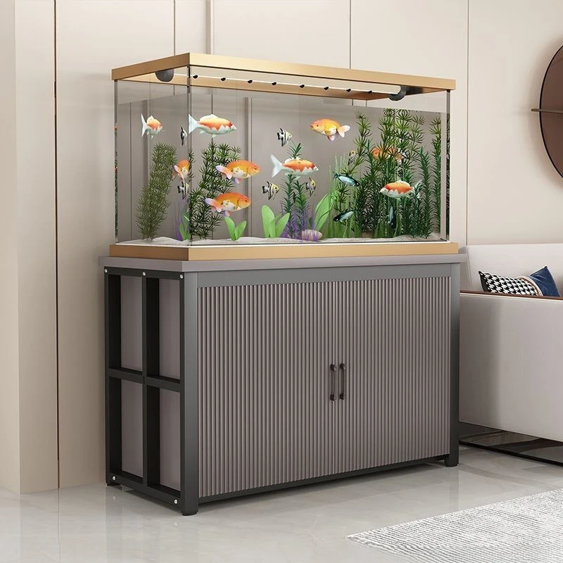 

Fish tank bottom cabinet, living room, storage cabinet, fish tank base with door, household fish tank cabinet