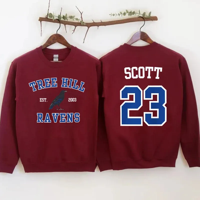 DY20One Tree Hill Sweatshirt TREE HILL RAVENS قميص ناثان سكوت 23 نورث كارولينا هوديي العصرية Tric بلوزات برنامج تلفزيوني OTH Me