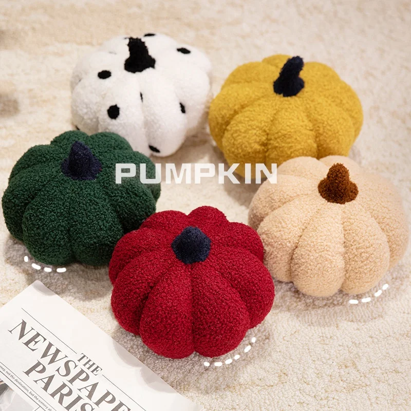 Cuscino di zucca divertente di alta qualità Peluche di zucca creativa Decorazione di Halloween Cuscino per divano di zucca carino Regali di Natale