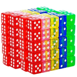 10 Uds dados De colores transparentes 16MM juegos De fiesta Para niños adultos Mahjong Juegos De Mesas Para Toda La Familia Partyspiele