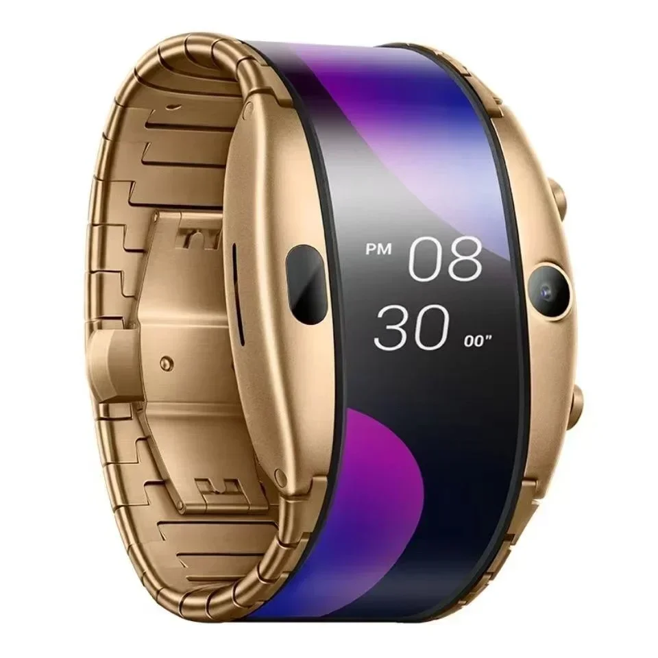 

Bluetooth Smart Watch Alpha Flexible Display SmartWatch 4G Internet Mobile Heart Rate Detection GPS Positioning