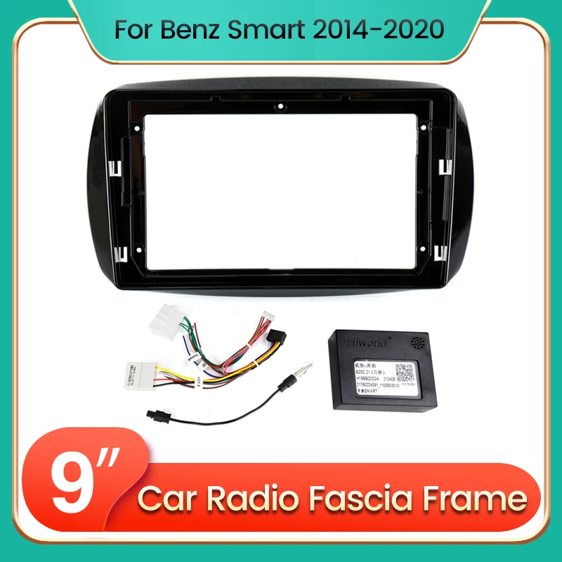 

9inch Android Car Radio Stereo Fascia Panel Frame Cable Canbus Box For Mercedes Benz Smart Fortwo 3 C453 A453 W453 2014-2020