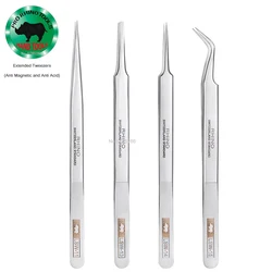 Japan RHINO LSW lengthen Series High Precision Super Hard Super Sharp Tweezers for Repairing Watches Or Mobile Phones