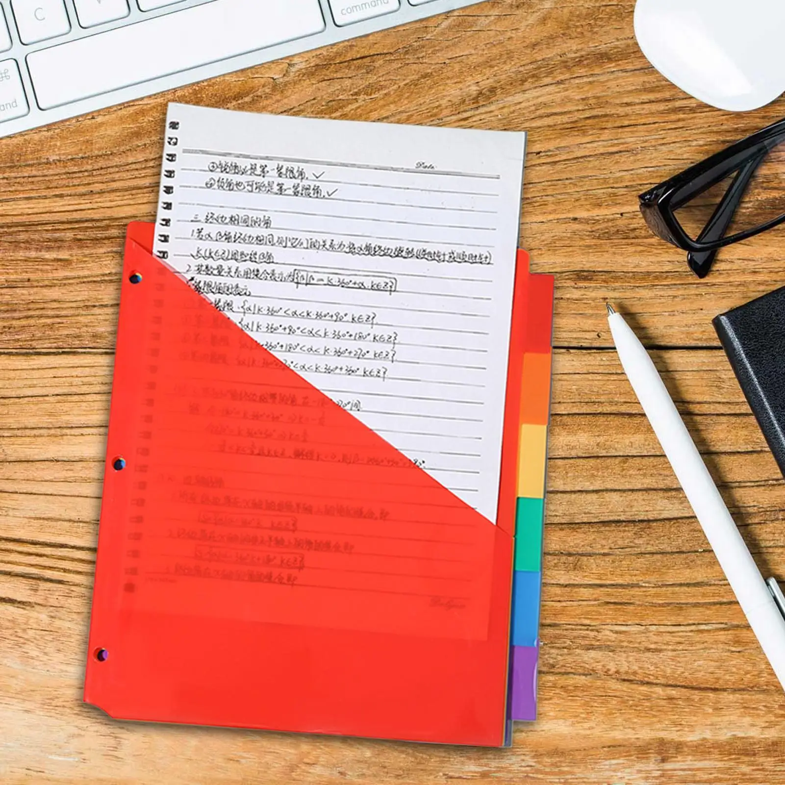 Разделители для переплета вкладок Разделители страниц Вставная большая вкладка для переплета Водонепроницаемые разделительные карманы для ноутбука Органайзер для индекса раздела для