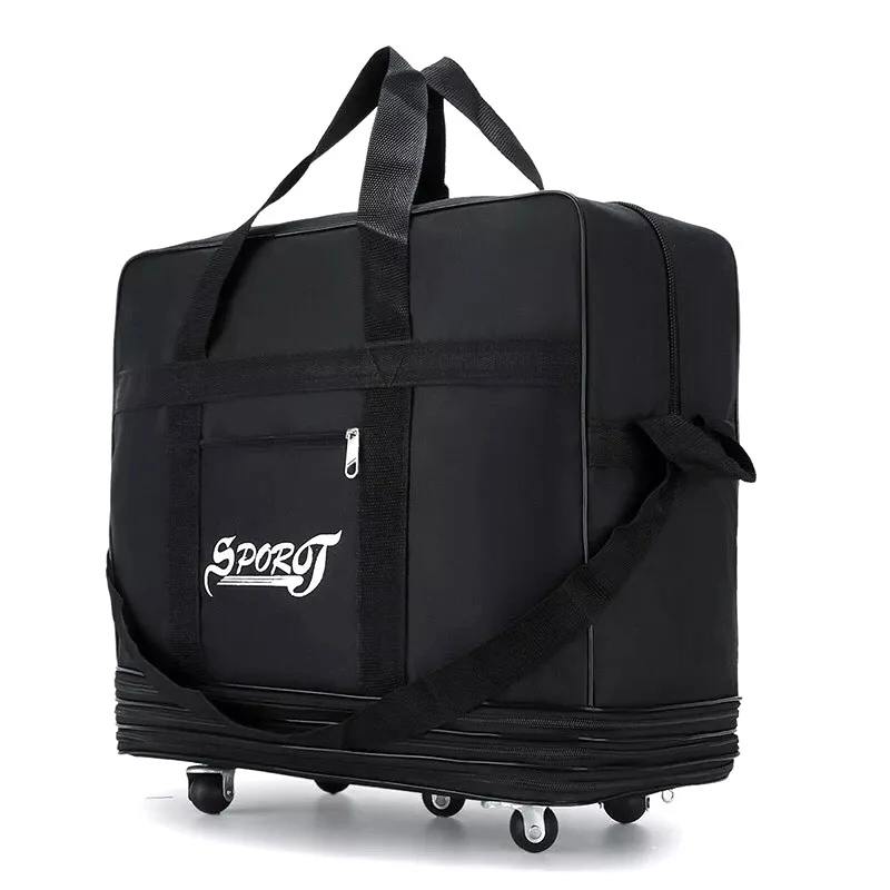 Saco de duffle de rolamento expansível com rodas saco de duffle dobrável expansível malas saco de bagagem de rolamento carry on duffel bag