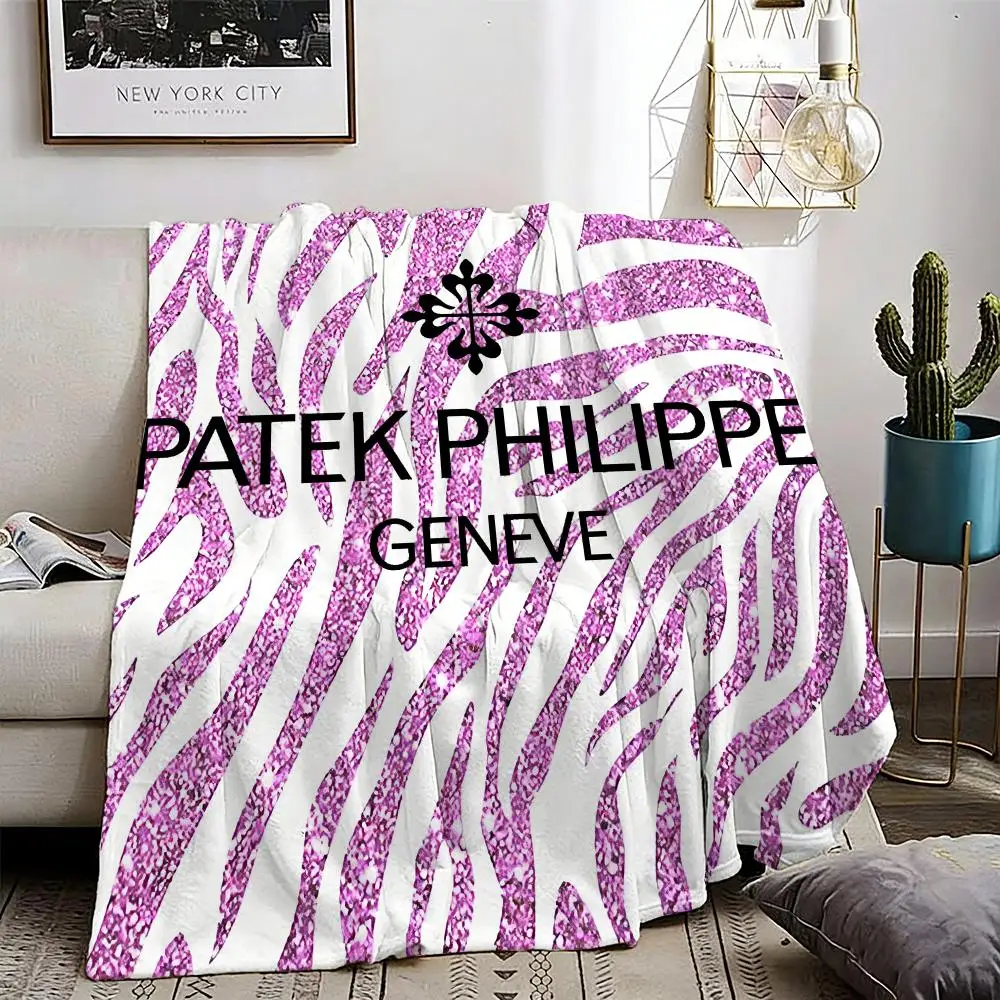 

Fashion Patek Philippe Throw Lightweight 240g Flannel Blanket Soft Skin-friendly for Summer Cooling