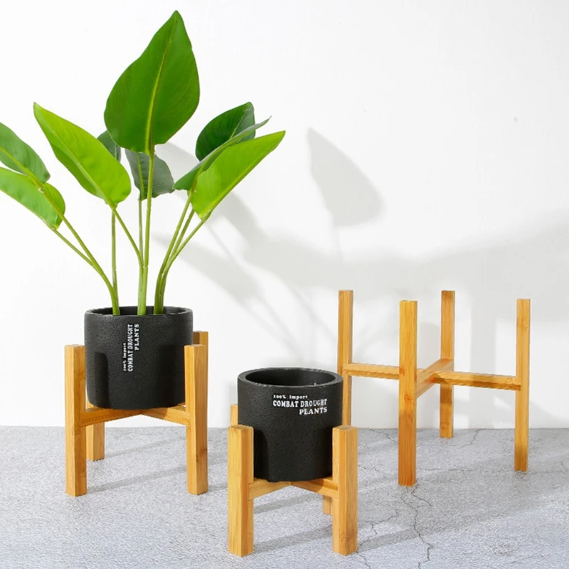 

Four-Legged Wood Flower Pot Holder Plant And Succulent Flower Pot Base Display Stand Home Garden Patio Decoration Shelf Furnitur