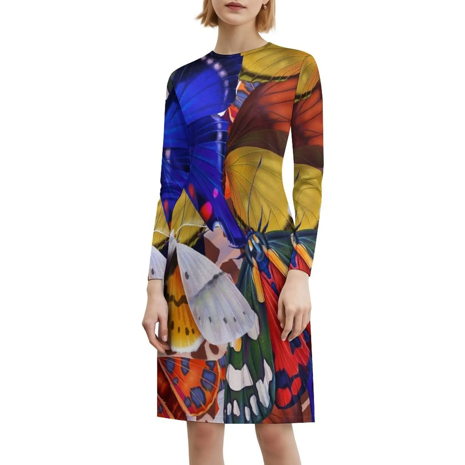 فستان هيب هوب نسائي من Pile Up، فستان مطبوع عليه رسومات جرافيكية للحفلات والنوادي، تصميم فني للتصوير الفوتوغرافي، فستان الحياة البرية