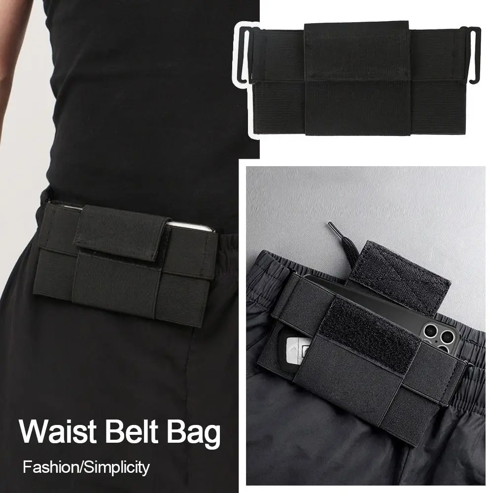

Durable Invisible Waist Belt Bag Portable Black Waist Bag Sport Belt Bag Outdoor