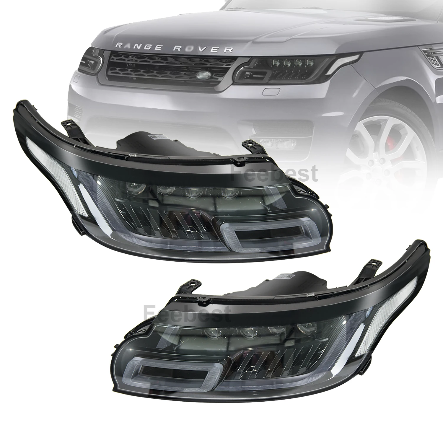 

LED Headlight L494 4 Lens Front Head Lamp Light Kit Directly Upgrade No Bodykit For Range Rover Sport 2013 2014 2015 2017