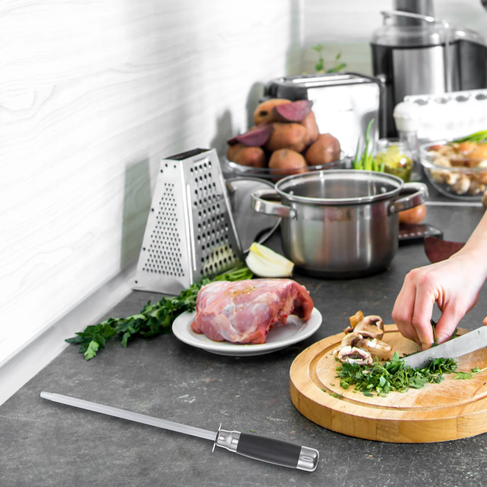 

Точильный стержень, профессиональная кухонная хонинговальная стальная точилка для ножей, ручной многоцелевой резак, кухонный гаджет