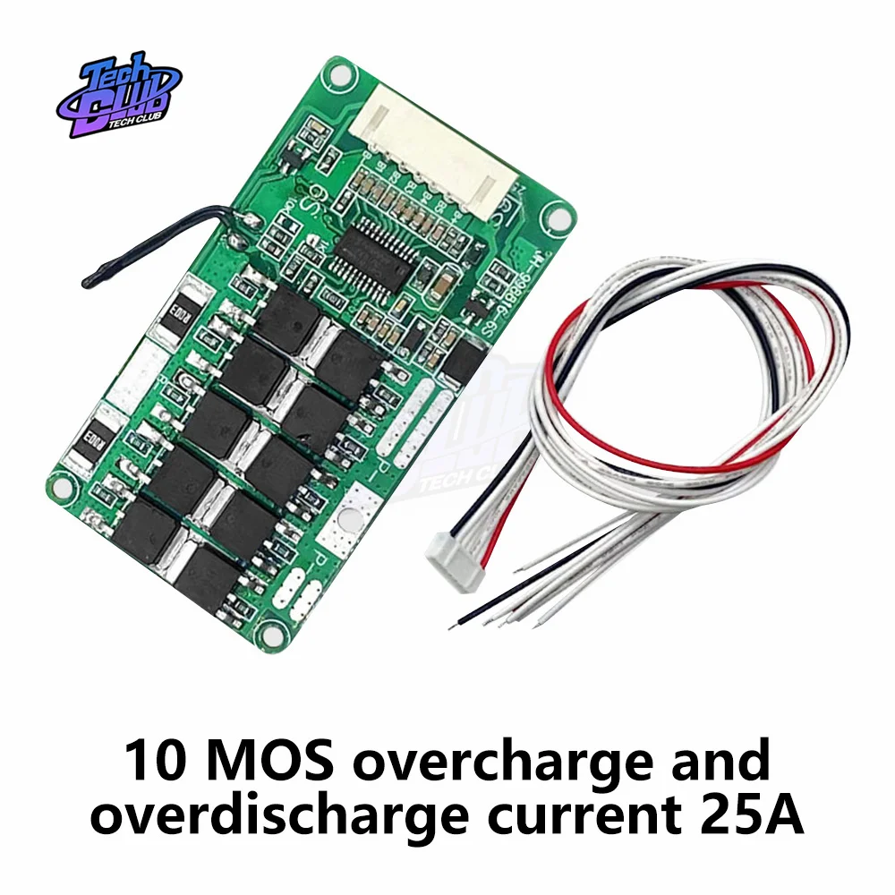 6S 22.2V 10A 15A 20A 25A li-ion Lithium 18650 scheda di carica porta comune protezione da cortocircuito per accessori per elettroutensili