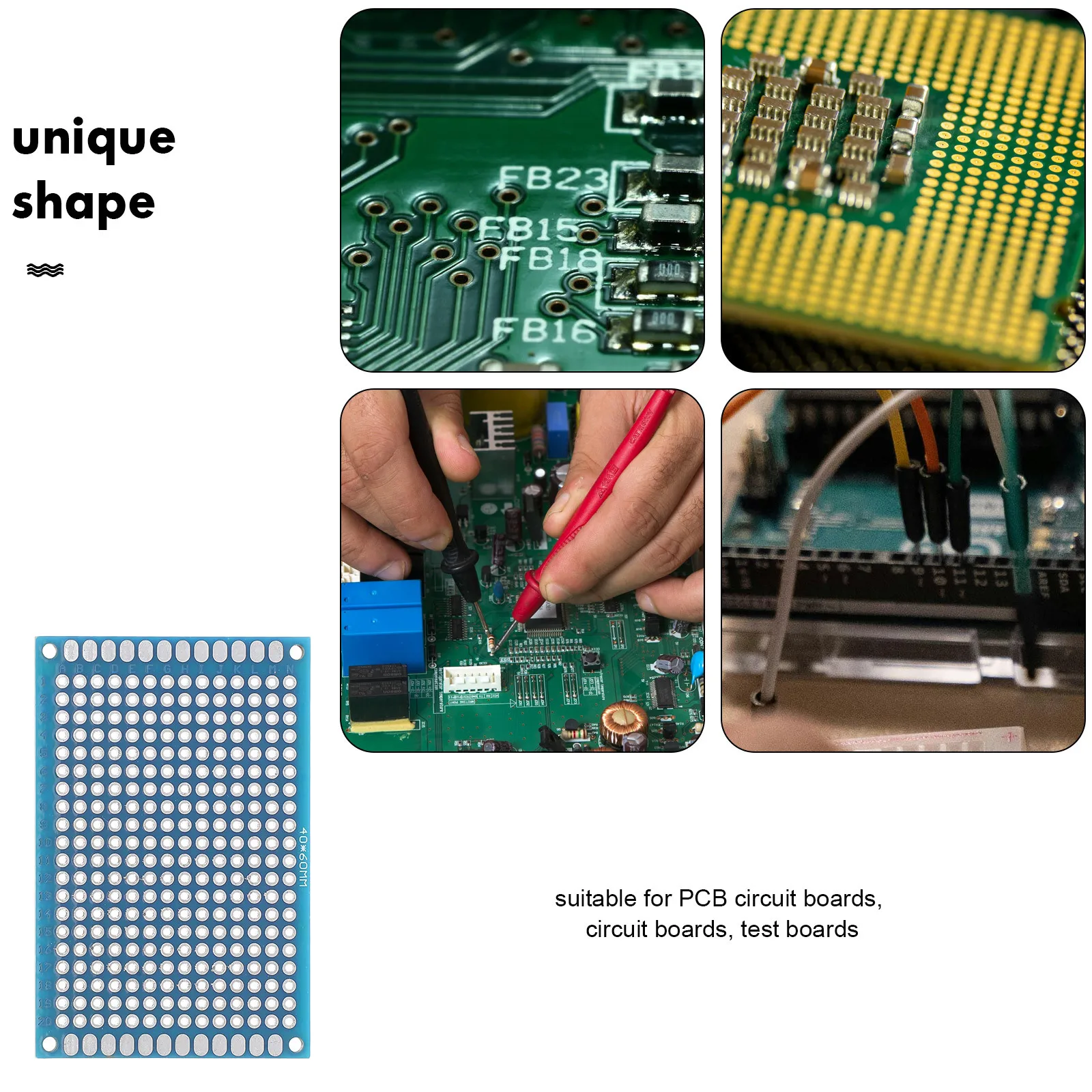 10 قطعة لوحات دوائر Pcb ثنائية الطبقة سهلة لحام لوحات المشروع العالمية للوحة دوائر الهندسة الكهربائية لتقوم بها بنفسك