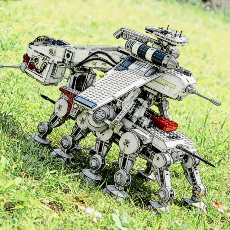2026 New In Stock 1758pcs Republic Airdrop Transport Ship Gunboat Building Blocks Compatible At-ot Walker Model Diy Assembly