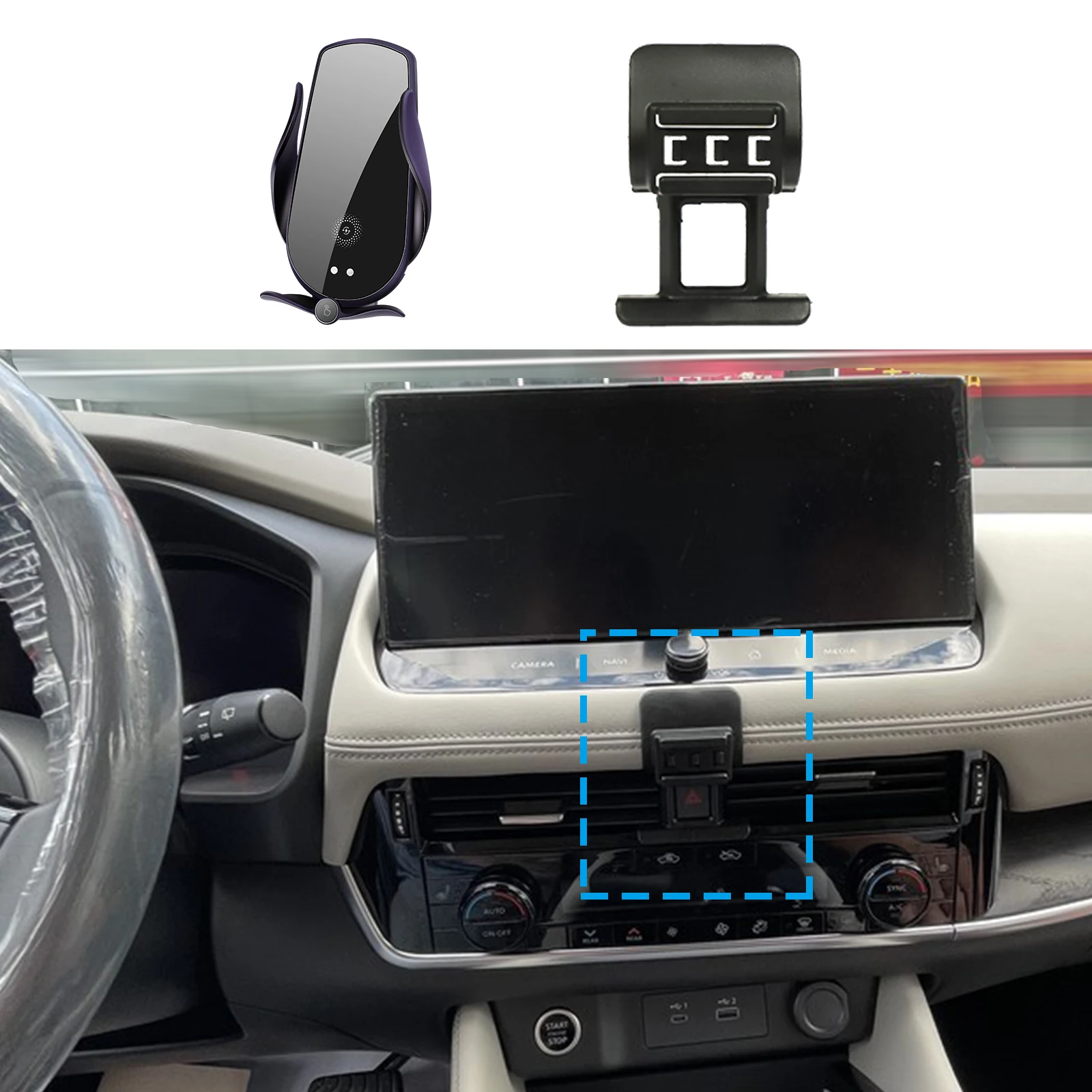 

Car Mobile Phone Holder for Nissan X-Trail Rogue T33 2022 2023 2024 2025 GPS Bracket Navigation Accessories Stand Auto