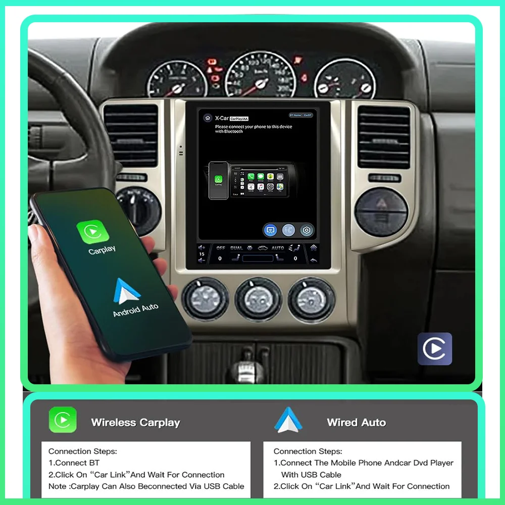 Android 15 Smart car System For Nissan X-Trail X Trail 1 T30 2008-2010 Multimedia Player Wireless Carplay Auto GPS Navigation
