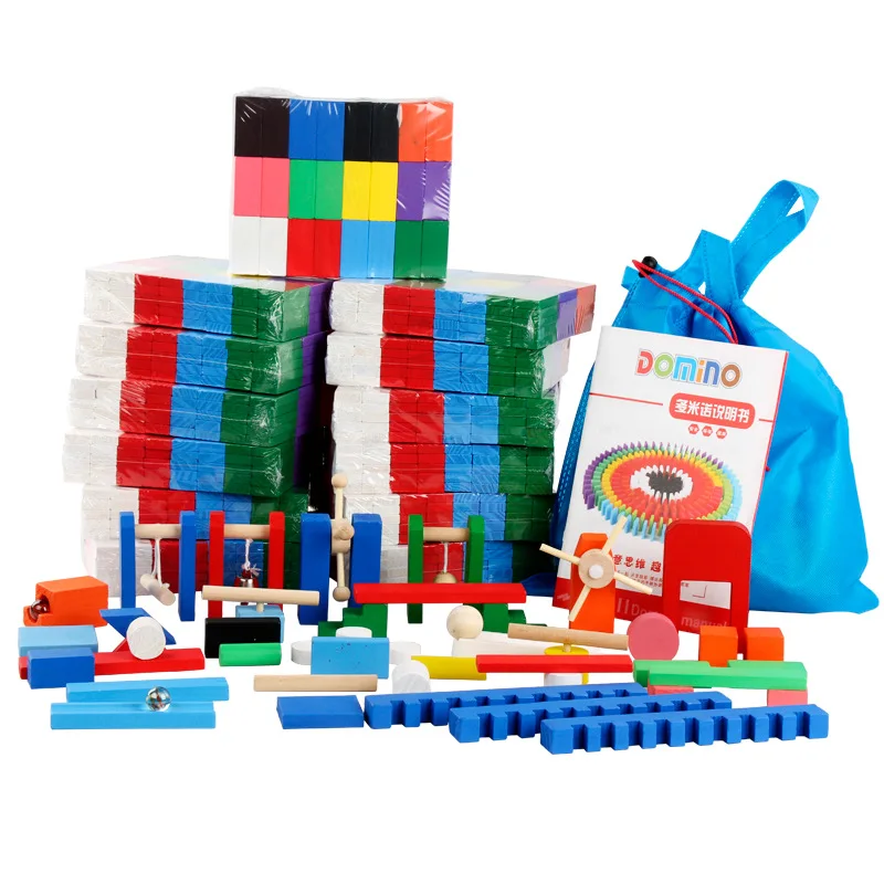 Meccanismo colorato domino giocattolo per bambini studenti delle scuole elementari puzzle building block intelligenza precoce e insegnamento del cervello