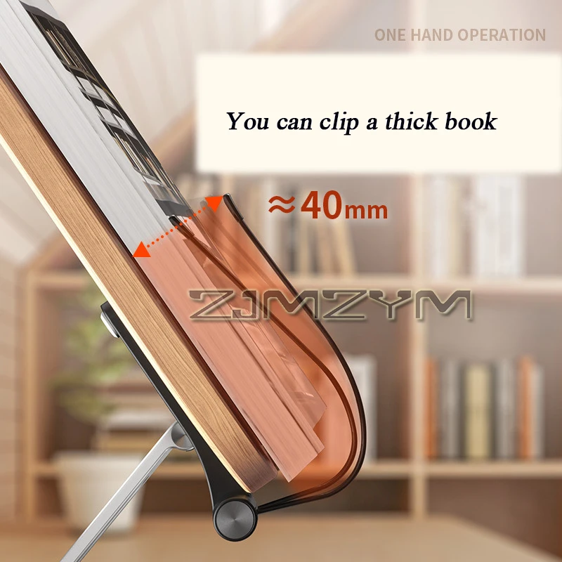 Alumínio Alloy Desktop Reading Rack, Rotatable e ajustável, Laptop Stand, Study Book Holder, 360 Graus