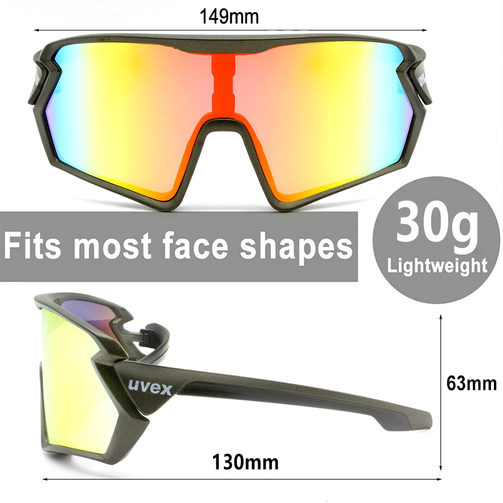 UVEX Cycling Glasses Cycling Sunglasses UV400 Eyewear Sports Men MTB Outdoor Goggles Bicycle Glasses Women Sunglasses Eyepieces