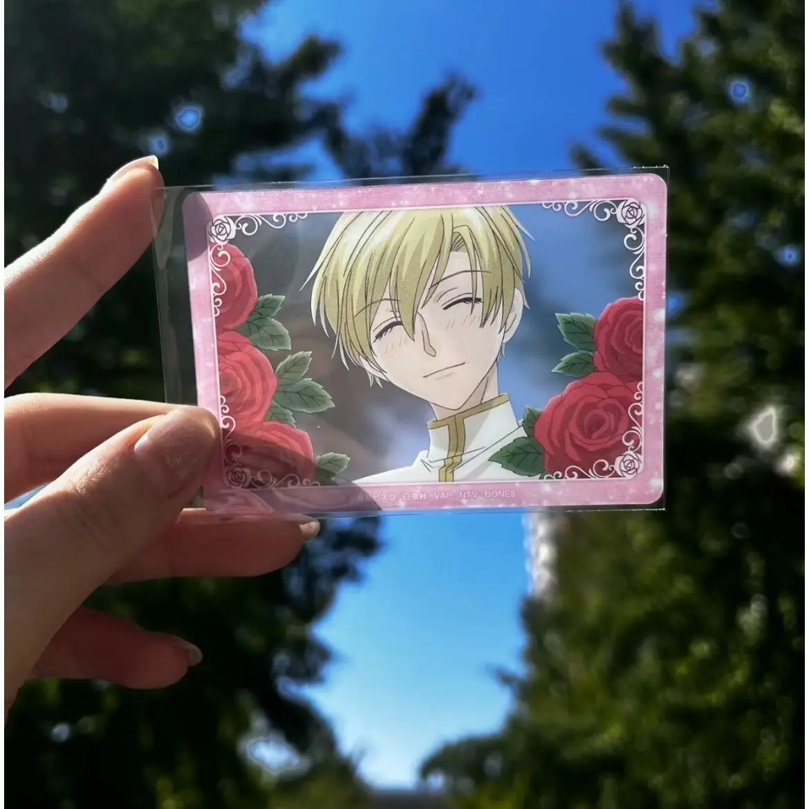 Suou Tamaki Rose Acrylic Card Ouran High School Host Club Anime Goods Transparent Card Group Photo Card Collection Shooting Prop