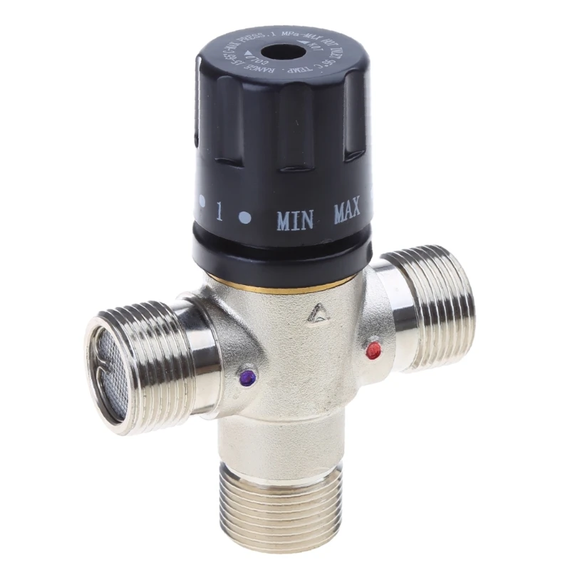 

Brass Nickel Plated Thermostatic Mixing for Valve Dn20 for Valve Building Materials for Solar Water Heater Shower DropShipping