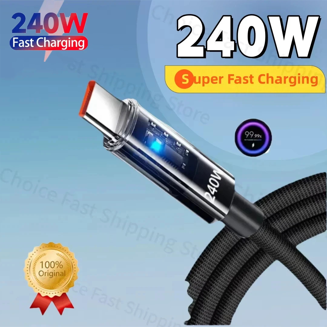 240W USB Type C Super Fast Charging Cable For iPhone Samsung