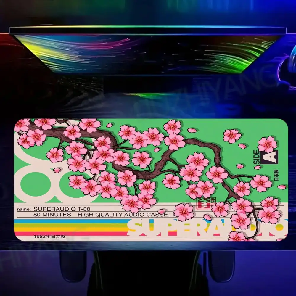 

Japanese Sakura Mouse Pad Large Gaming MousePad Anti-Slip Rubber Deskmat XXL Gamer Office Computer Accessories Extended Desk Mat