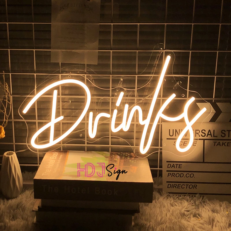 Drinks Neon Sign Lights Usb Restaurant Bar Cafe Food Carts Decoration Wall Mouted Neon Lights Led Sign Usb Cutom Neon Led Lights